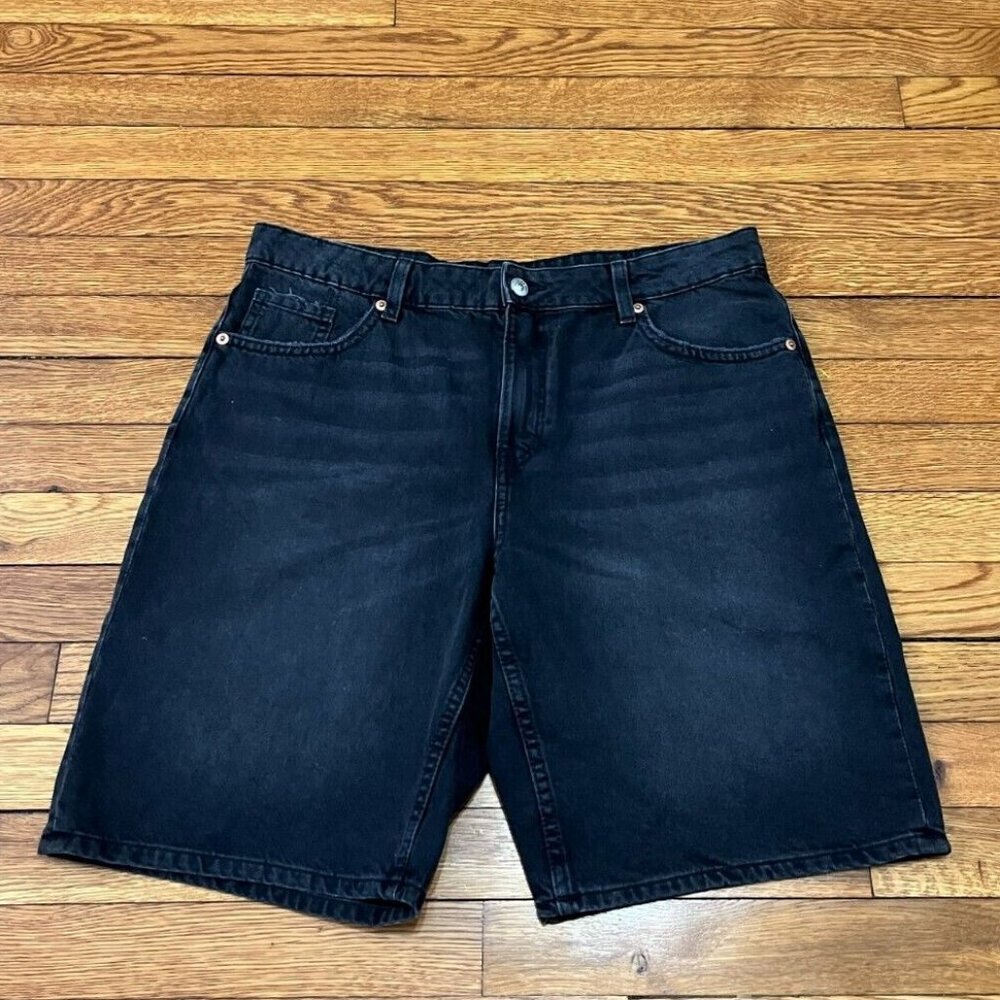 H&M Black Denim Bermuda Shorts